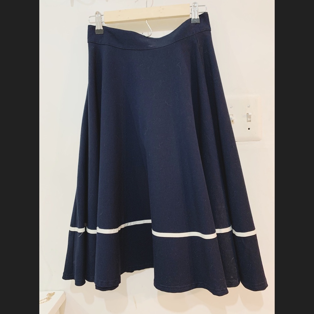 ModCloth Bookie-Chic Navy A-line skirt
